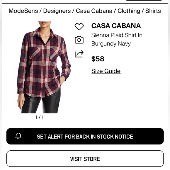 Flannel button up shirt - Picture 2 of 2